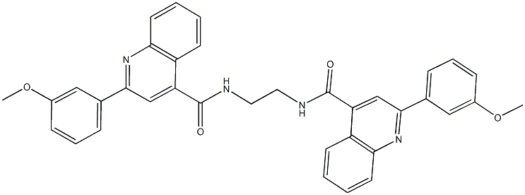 2-(3-methoxyphenyl)-N-[2-({[2-(3-methoxyphenyl)-4-quinolinyl]carbonyl}amino)ethyl]-4-quinolinecarboxamide Structure