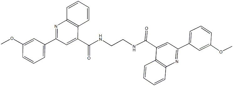 2-(3-methoxyphenyl)-N-[2-({[2-(3-methoxyphenyl)-4-quinolinyl]carbonyl}amino)ethyl]-4-quinolinecarboxamide Struktur