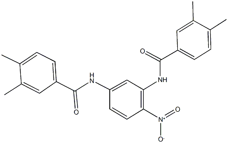N-{5-[(3,4-dimethylbenzoyl)amino]-2-nitrophenyl}-3,4-dimethylbenzamide 化学構造式