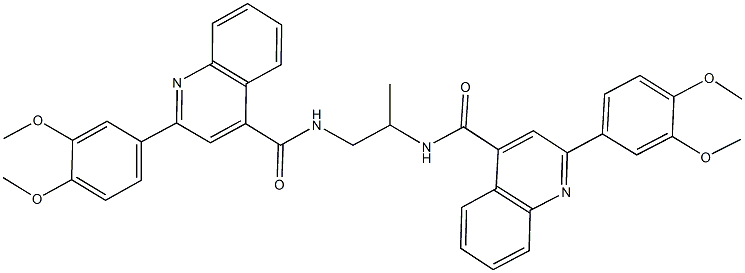 2-(3,4-dimethoxyphenyl)-N-[2-({[2-(3,4-dimethoxyphenyl)-4-quinolinyl]carbonyl}amino)-1-methylethyl]-4-quinolinecarboxamide Structure