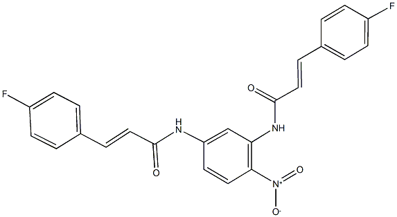 3-(4-fluorophenyl)-N-{3-{[3-(4-fluorophenyl)acryloyl]amino}-4-nitrophenyl}acrylamide Structure