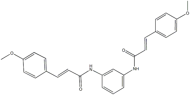 3-(4-methoxyphenyl)-N-(3-{[3-(4-methoxyphenyl)acryloyl]amino}phenyl)acrylamide 结构式