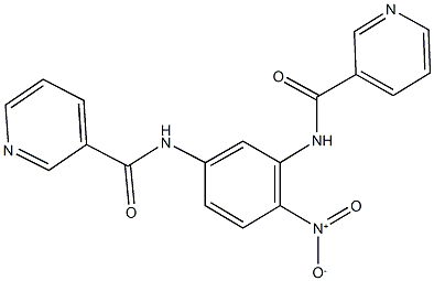 N-{2-nitro-5-[(3-pyridinylcarbonyl)amino]phenyl}nicotinamide 结构式