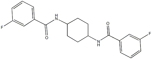 3-fluoro-N-{4-[(3-fluorobenzoyl)amino]cyclohexyl}benzamide 结构式