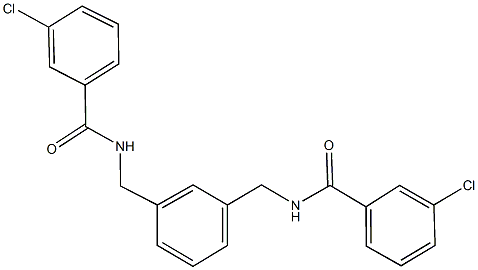 3-chloro-N-(3-{[(3-chlorobenzoyl)amino]methyl}benzyl)benzamide,547730-22-3,结构式