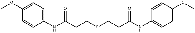 3-{[3-(4-methoxyanilino)-3-oxopropyl]sulfanyl}-N-(4-methoxyphenyl)propanamide 化学構造式