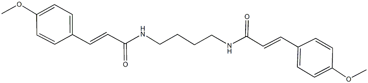 3-(4-methoxyphenyl)-N-(4-{[3-(4-methoxyphenyl)acryloyl]amino}butyl)acrylamide Struktur