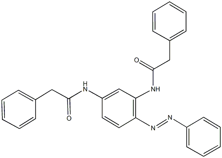 2-phenyl-N-[3-[(phenylacetyl)amino]-4-(phenyldiazenyl)phenyl]acetamide 结构式