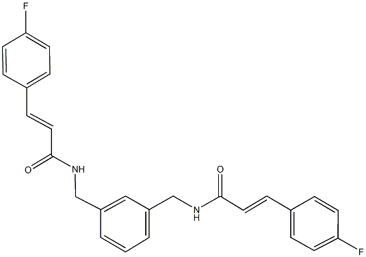 3-(4-fluorophenyl)-N-[3-({[3-(4-fluorophenyl)acryloyl]amino}methyl)benzyl]acrylamide 化学構造式