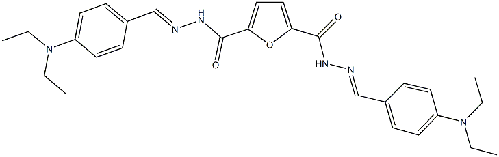 N'~2~,N'~5~-bis[4-(diethylamino)benzylidene]-2,5-furandicarbohydrazide 结构式