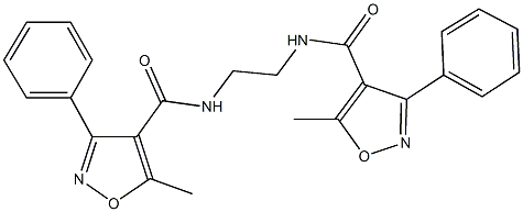 5-methyl-N-(2-{[(5-methyl-3-phenyl-4-isoxazolyl)carbonyl]amino}ethyl)-3-phenyl-4-isoxazolecarboxamide Struktur