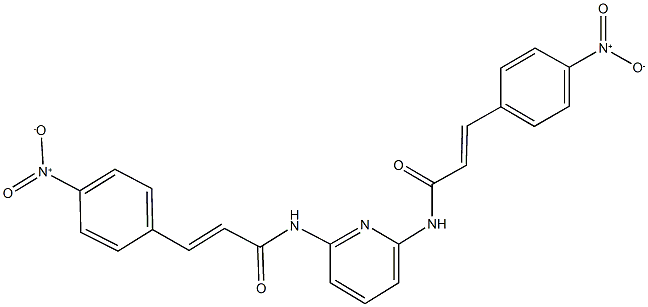 3-{4-nitrophenyl}-N-{6-[(3-{4-nitrophenyl}acryloyl)amino]-2-pyridinyl}acrylamide Structure