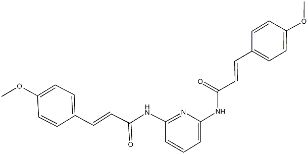 3-(4-methoxyphenyl)-N-(6-{[3-(4-methoxyphenyl)acryloyl]amino}-2-pyridinyl)acrylamide 化学構造式