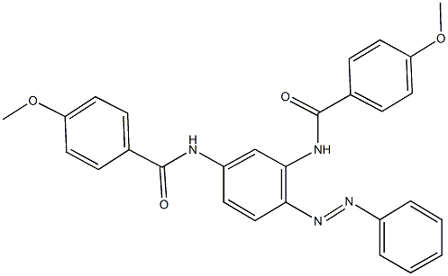 4-methoxy-N-[5-[(4-methoxybenzoyl)amino]-2-(phenyldiazenyl)phenyl]benzamide 化学構造式