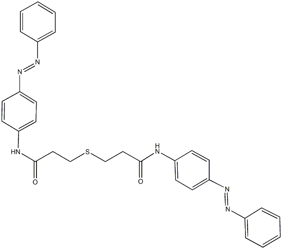 3-({3-oxo-3-[4-(phenyldiazenyl)anilino]propyl}sulfanyl)-N-[4-(phenyldiazenyl)phenyl]propanamide 结构式