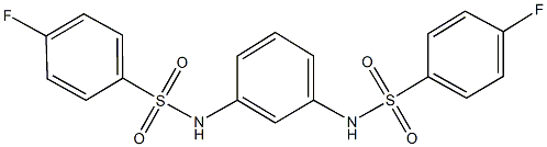 4-fluoro-N-(3-{[(4-fluorophenyl)sulfonyl]amino}phenyl)benzenesulfonamide 结构式