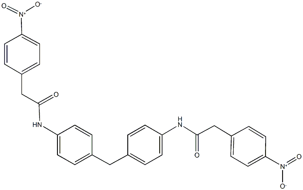 2-{4-nitrophenyl}-N-(4-{4-[({4-nitrophenyl}acetyl)amino]benzyl}phenyl)acetamide Structure