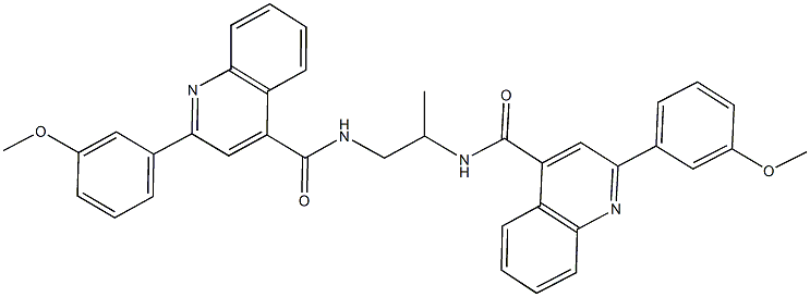 2-(3-methoxyphenyl)-N-[2-({[2-(3-methoxyphenyl)-4-quinolinyl]carbonyl}amino)-1-methylethyl]-4-quinolinecarboxamide Structure