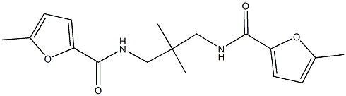 N-{2,2-dimethyl-3-[(5-methyl-2-furoyl)amino]propyl}-5-methyl-2-furamide Structure