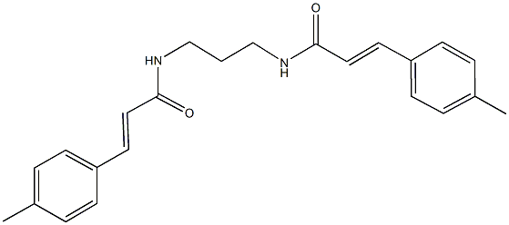 3-(4-methylphenyl)-N-(3-{[3-(4-methylphenyl)acryloyl]amino}propyl)acrylamide Struktur