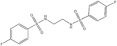 4-fluoro-N-(2-{[(4-fluorophenyl)sulfonyl]amino}ethyl)benzenesulfonamide 结构式