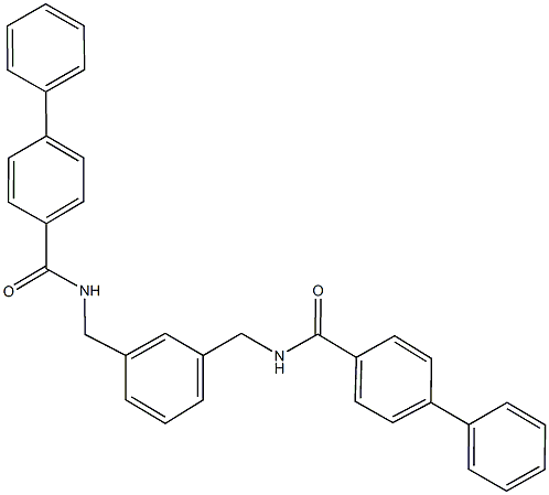 N-(3-{[([1,1'-biphenyl]-4-ylcarbonyl)amino]methyl}benzyl)[1,1'-biphenyl]-4-carboxamide Struktur
