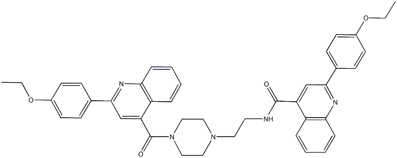 2-(4-ethoxyphenyl)-N-[2-(4-{[2-(4-ethoxyphenyl)-4-quinolinyl]carbonyl}-1-piperazinyl)ethyl]-4-quinolinecarboxamide Structure