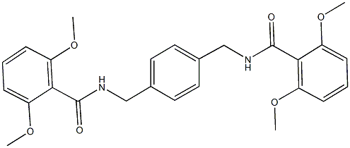 N-(4-{[(2,6-dimethoxybenzoyl)amino]methyl}benzyl)-2,6-dimethoxybenzamide 化学構造式