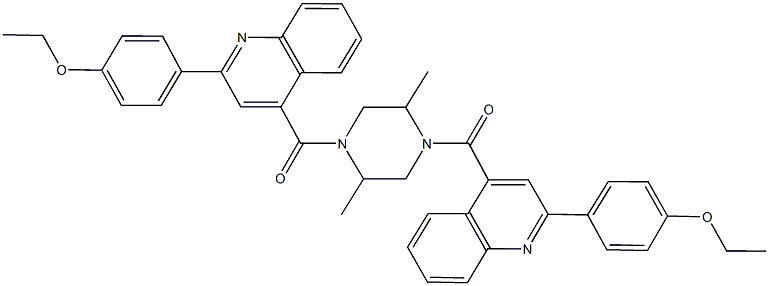 2-(4-ethoxyphenyl)-4-[(4-{[2-(4-ethoxyphenyl)-4-quinolinyl]carbonyl}-2,5-dimethyl-1-piperazinyl)carbonyl]quinoline|