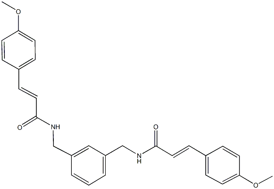 3-(4-methoxyphenyl)-N-[3-({[3-(4-methoxyphenyl)acryloyl]amino}methyl)benzyl]acrylamide Struktur