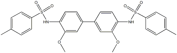 N-(3,3'-dimethoxy-4'-{[(4-methylphenyl)sulfonyl]amino}[1,1'-biphenyl]-4-yl)-4-methylbenzenesulfonamide Structure