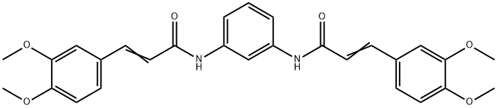 3-(3,4-dimethoxyphenyl)-N-(3-{[3-(3,4-dimethoxyphenyl)acryloyl]amino}phenyl)acrylamide 结构式