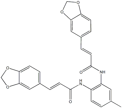 3-(1,3-benzodioxol-5-yl)-N-(2-{[3-(1,3-benzodioxol-5-yl)acryloyl]amino}-4-methylphenyl)acrylamide|