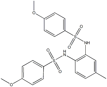 4-methoxy-N-(2-{[(4-methoxyphenyl)sulfonyl]amino}-4-methylphenyl)benzenesulfonamide Structure