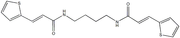 3-(2-thienyl)-N-(4-{[3-(2-thienyl)acryloyl]amino}butyl)acrylamide Structure