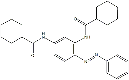 N-[5-[(cyclohexylcarbonyl)amino]-2-(phenyldiazenyl)phenyl]cyclohexanecarboxamide 结构式