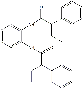2-phenyl-N-{2-[(2-phenylbutanoyl)amino]phenyl}butanamide Struktur