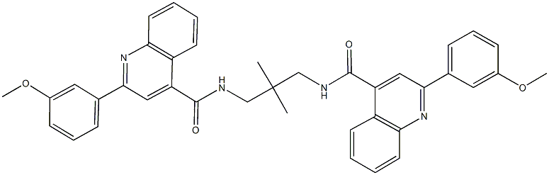 2-(3-methoxyphenyl)-N-[3-({[2-(3-methoxyphenyl)-4-quinolinyl]carbonyl}amino)-2,2-dimethylpropyl]-4-quinolinecarboxamide,548471-61-0,结构式