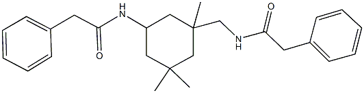 2-phenyl-N-({1,3,3-trimethyl-5-[(phenylacetyl)amino]cyclohexyl}methyl)acetamide Structure