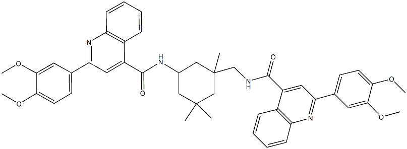 2-(3,4-dimethoxyphenyl)-N-{3-[({[2-(3,4-dimethoxyphenyl)-4-quinolinyl]carbonyl}amino)methyl]-3,5,5-trimethylcyclohexyl}-4-quinolinecarboxamide Structure