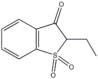 2-ethyl-1-benzothiophen-3(2H)-one 1,1-dioxide 化学構造式