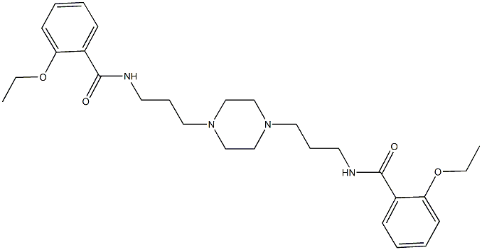 2-ethoxy-N-[3-(4-{3-[(2-ethoxybenzoyl)amino]propyl}-1-piperazinyl)propyl]benzamide Structure