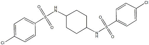 4-chloro-N-(4-{[(4-chlorophenyl)sulfonyl]amino}cyclohexyl)benzenesulfonamide 化学構造式