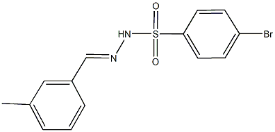 4-bromo-N'-(3-methylbenzylidene)benzenesulfonohydrazide Struktur