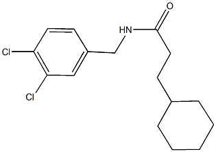 3-cyclohexyl-N-(3,4-dichlorobenzyl)propanamide Structure