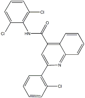 2-(2-chlorophenyl)-N-(2,6-dichlorophenyl)-4-quinolinecarboxamide Structure