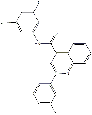 N-(3,5-dichlorophenyl)-2-(3-methylphenyl)-4-quinolinecarboxamide Struktur