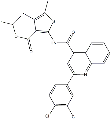 549486-75-1 isopropyl 2-({[2-(3,4-dichlorophenyl)-4-quinolinyl]carbonyl}amino)-4,5-dimethyl-3-thiophenecarboxylate