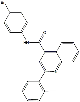 N-(4-bromophenyl)-2-(2-methylphenyl)-4-quinolinecarboxamide 化学構造式