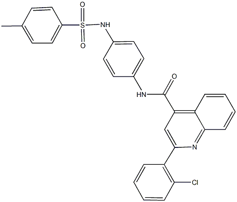 2-(2-chlorophenyl)-N-(4-{[(4-methylphenyl)sulfonyl]amino}phenyl)-4-quinolinecarboxamide Structure